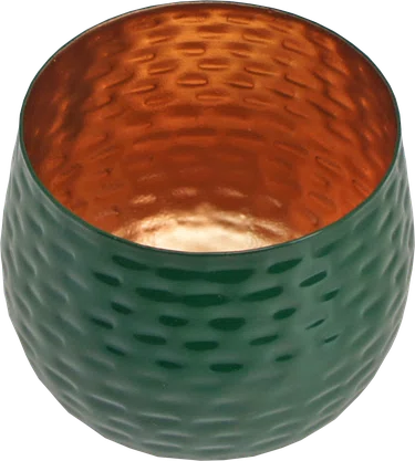 Cachepo em Metal Verde 7 Cm