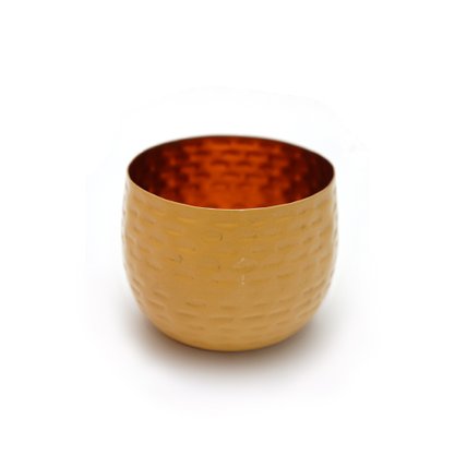 Cachepô em Metal Bege 7 cm