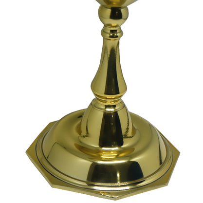 Cálice Base Octogonal Dourado 21CM