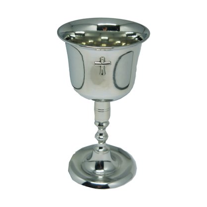 Calice de Estanho Cromado Médio - 19 cm
