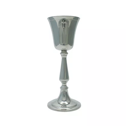 Cálice de Metal Cromado Alto sem Patena 22 cm