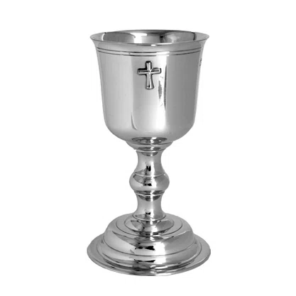 Calice de Metal Cromado Grande 19.5 Cm