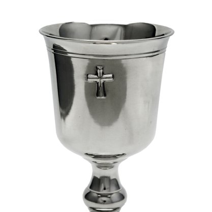 Calice de Metal Cromado Grande 19.5 Cm