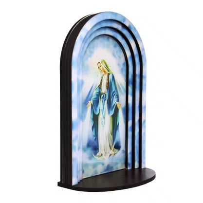 Capela 3d Resinada Nossa Senhora Das Graças - 24 Cm X 16 Cm