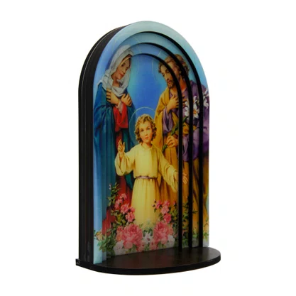 Capela 3d Resinada Sagrada Família - 24 Cm X 16 Cm