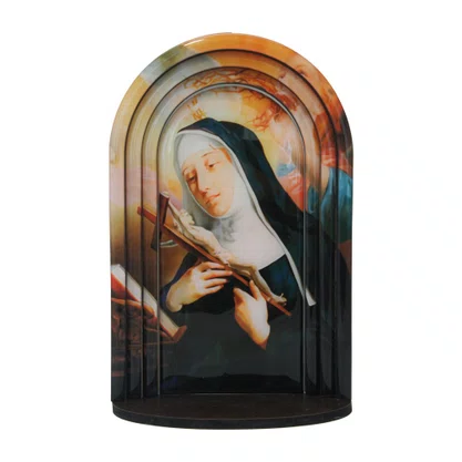 Capela 3d Resinada Santa Rita - 24 Cm X 16 Cm