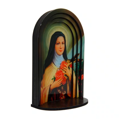 Capela 3D Resinada Santa Teresinha - 24 cm x 16 cm