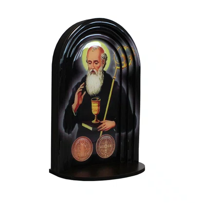 Capela 3d Resinada São Bento - 24 Cm X 16 Cm