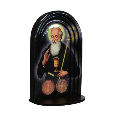 Capela 3d Resinada São Bento - 24 Cm X 16 Cm