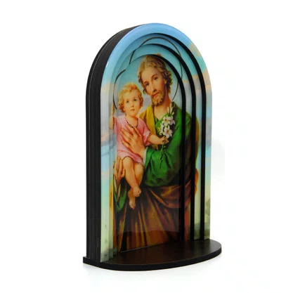 Capela 3d Resinada São José - 24 Cm X 16 Cm