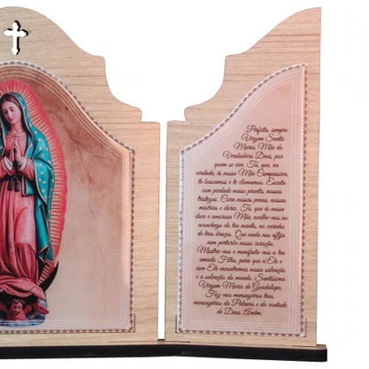 Capela Aberta de Nossa Senhora Guadalupe MDF - 17 cm x 29 cm