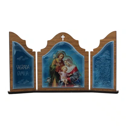 Capela Aberta MDF Sagrada Família - 17 cm x 29 cm