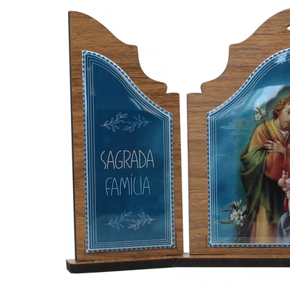 Capela Aberta MDF Sagrada Família - 17 cm x 29 cm