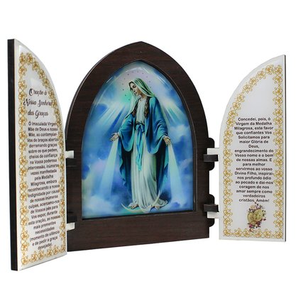 Capela com Portas de Nossa Senhora Das Gracas - 18 Cm X 26 Cm