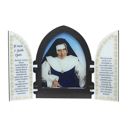 Capela com Portas Resinada Santa Dulce Dos Pobres - 18 Cm X 26 Cm