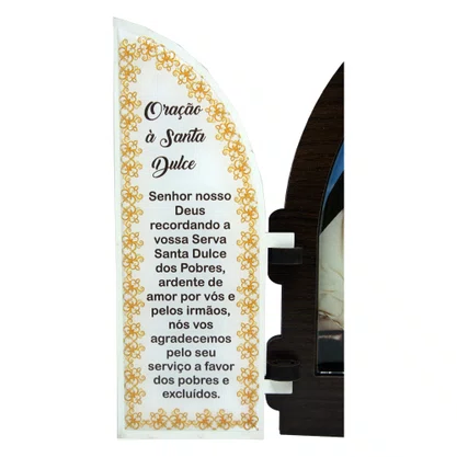 Capela com Portas Resinada Santa Dulce Dos Pobres - 18 Cm X 26 Cm