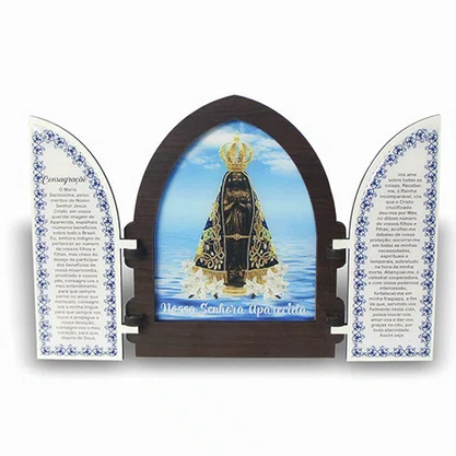 Capela com Portas Resinado Nossa Senhora Aparecida - 18 Cm X 26 Cm