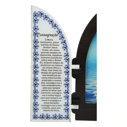 Capela com Portas Resinado Nossa Senhora Aparecida - 18 Cm X 26 Cm