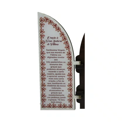 Capela com Portas Resinado Nossa Senhora de Fatima - 18 Cm X 26 Cm