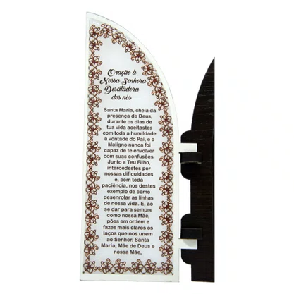 Capela com Portas Resinado Nossa Senhora Desatadora Dos Nos - 18 Cm X 26 Cm