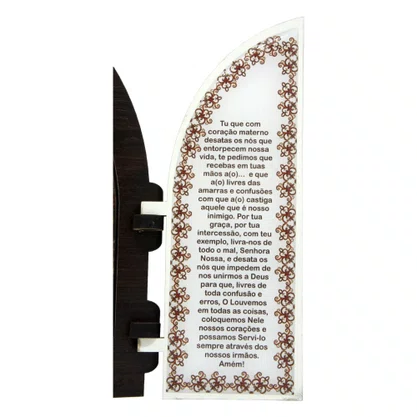 Capela com Portas Resinado Nossa Senhora Desatadora Dos Nos - 18 Cm X 26 Cm