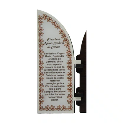Capela com Portas Resinado Nossa Senhora do Carmo - 18 cm x 26 cm