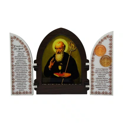 Capela com Portas Resinado São Bento - 18 Cm X 26 Cm