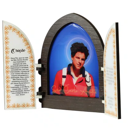 Capela com Portas Resinado São Carlo Acutis - 18 Cm X 26 Cm