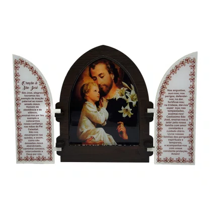 Capela com Portas Resinado São José - 18 Cm X 26 Cm