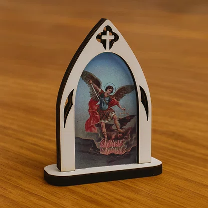 Capela de Arcanjo São Miguel Pequena - 10 Cm X 7,5 Cm