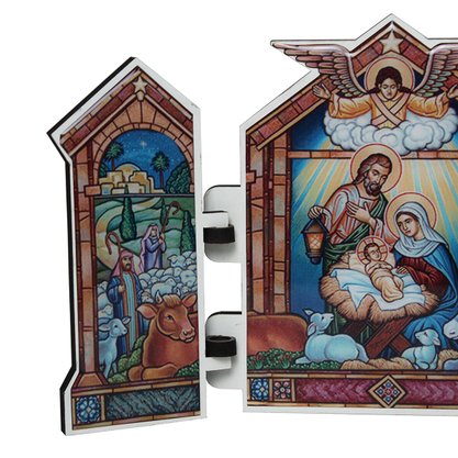 Capela de Natal com Porta MDF Mesa Presépio