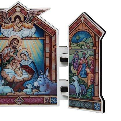 Capela de Natal com Porta MDF Mesa Presépio