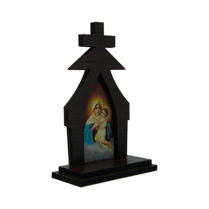 Capela Resinada Mãe Rainha - 17 cm x 11 cm