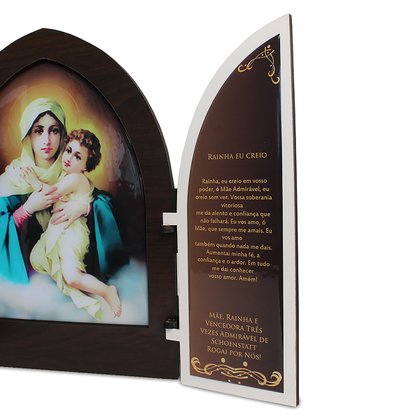 Capela com Portas Resinado Mãe Rainha - 36 Cm X 50 Cm