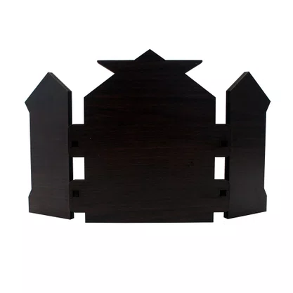 Capela em MDF Resinado Maria Passa na Frente com Porta Trabalhada - 16,5 cm x 26 cm