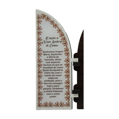 Capela com Portas Resinado Nossa Senhora do Carmo - 18 cm x 26 cm