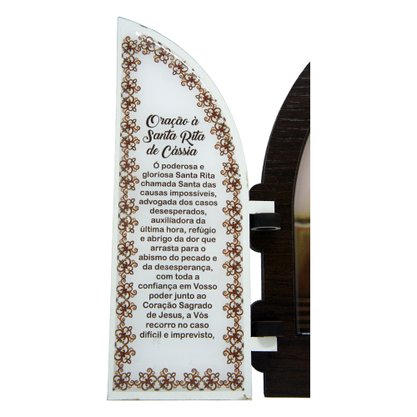 Capela com Portas Resinado Santa Rita de Cassia - 18 Cm X 26 Cm