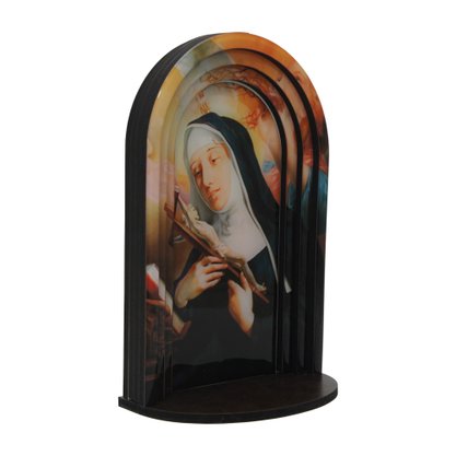 Capela 3d Resinada Santa Rita - 24 Cm X 16 Cm