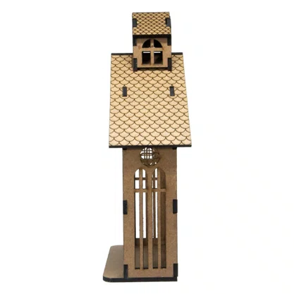 Capela Mdf Cru com Imagem de Resina 11 X 21 Cm