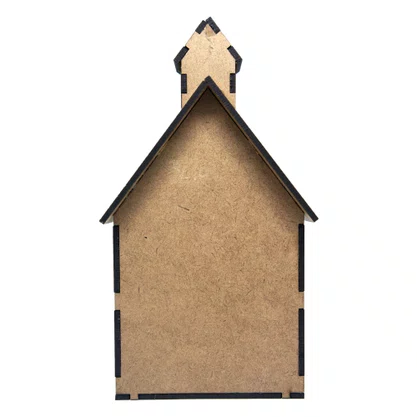 Capela Mdf Cru com Imagem de Resina 11 X 21 Cm