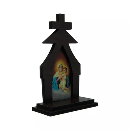 Capela Resinada Mãe Rainha - 17 cm x 11 cm