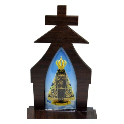 Capela Resinada Nossa Senhora Aparecida - 17 Cm X 11 Cm