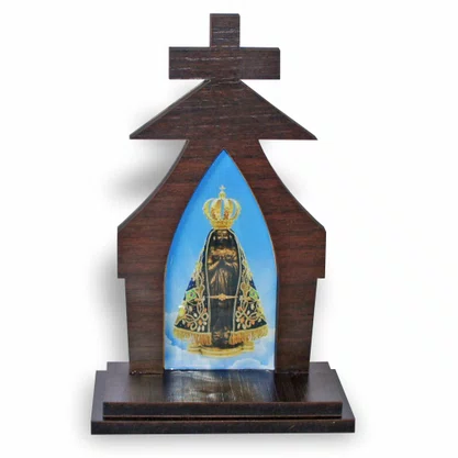 Capela Resinada Nossa Senhora Aparecida - 17 Cm X 11 Cm