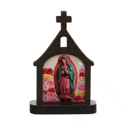 Capelinha de Mesa MDF de Nossa Senhora Guadalupe - 7 cm