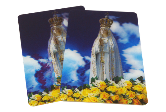 12 Unid - Cards Holograficos Nossa Senhora de Fatima