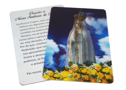 12 Unid - Cards Holograficos Nossa Senhora de Fatima