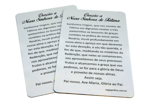 12 Unid - Cards Holograficos Nossa Senhora de Fatima