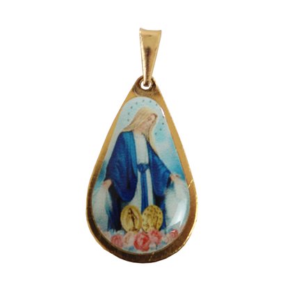 Cartão Lembrança Nossa Senhora Das Graças Medalha Velcro