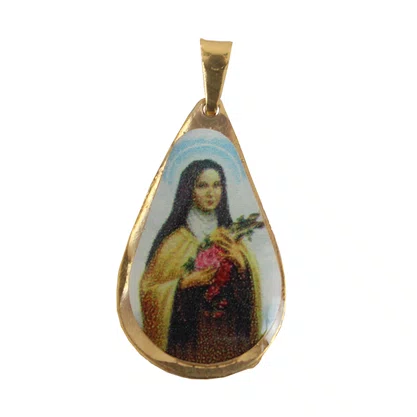 Cartão Lembrança Santa Teresinha Medalha Velcro
