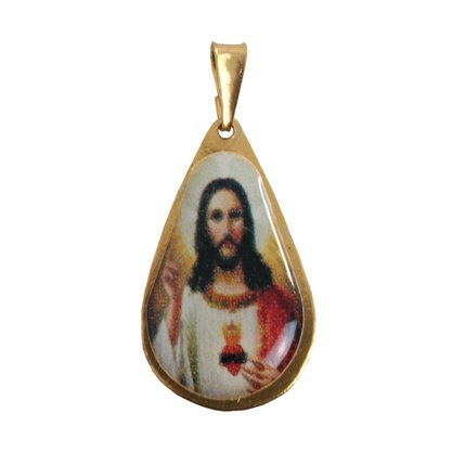 Cartão Sagrado Coração de Jesus com Medalha Velcro